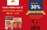 Chương trình khuyến mãi sale thịt bò nhập khẩu Đại Lễ 30/4 và Quốc tế lao động 1/5