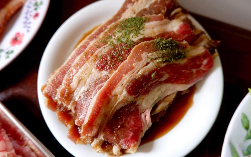 thịt ba chỉ bò nướng, samgyeopsal Hàn Quốc, thịt bò Mỹ nướng, ba chỉ bò nhập khẩu